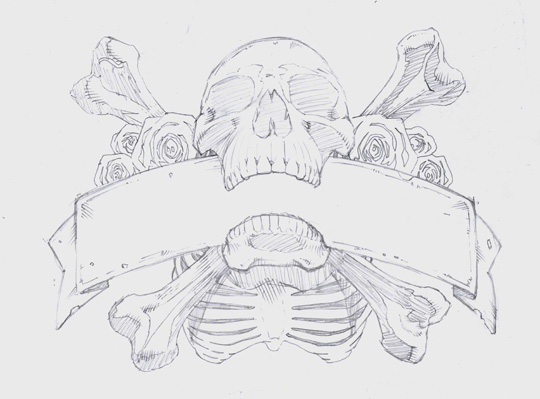 finished front pencil drawing