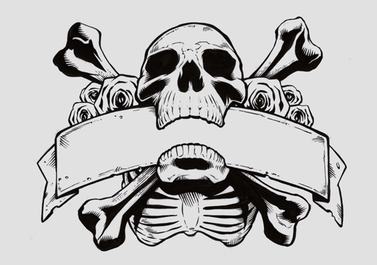finished ink of the front design